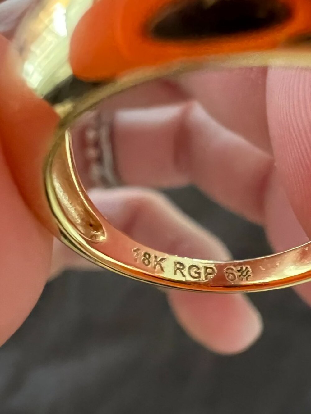 18K RGP Yellow Gold Sz 6 Wedding Band Comfort Fit Polished Stunning Unisex Ring - Picture 3 of 4